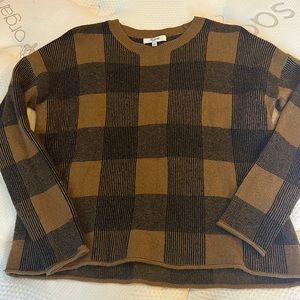Madewell brown plaid sweater